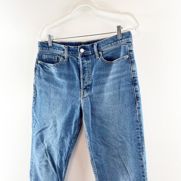 Banana Republic High Rise Button Fly Straight Leg Jeans Blue 30 Petite - Picture 10 of 12